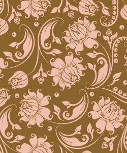 Beige Flowers on Gold
